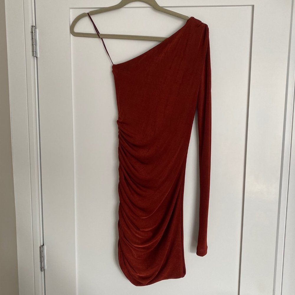 NWT - ALIX NYC Jordan Ruched One-Shoulder Dress - Picture 4 of 7